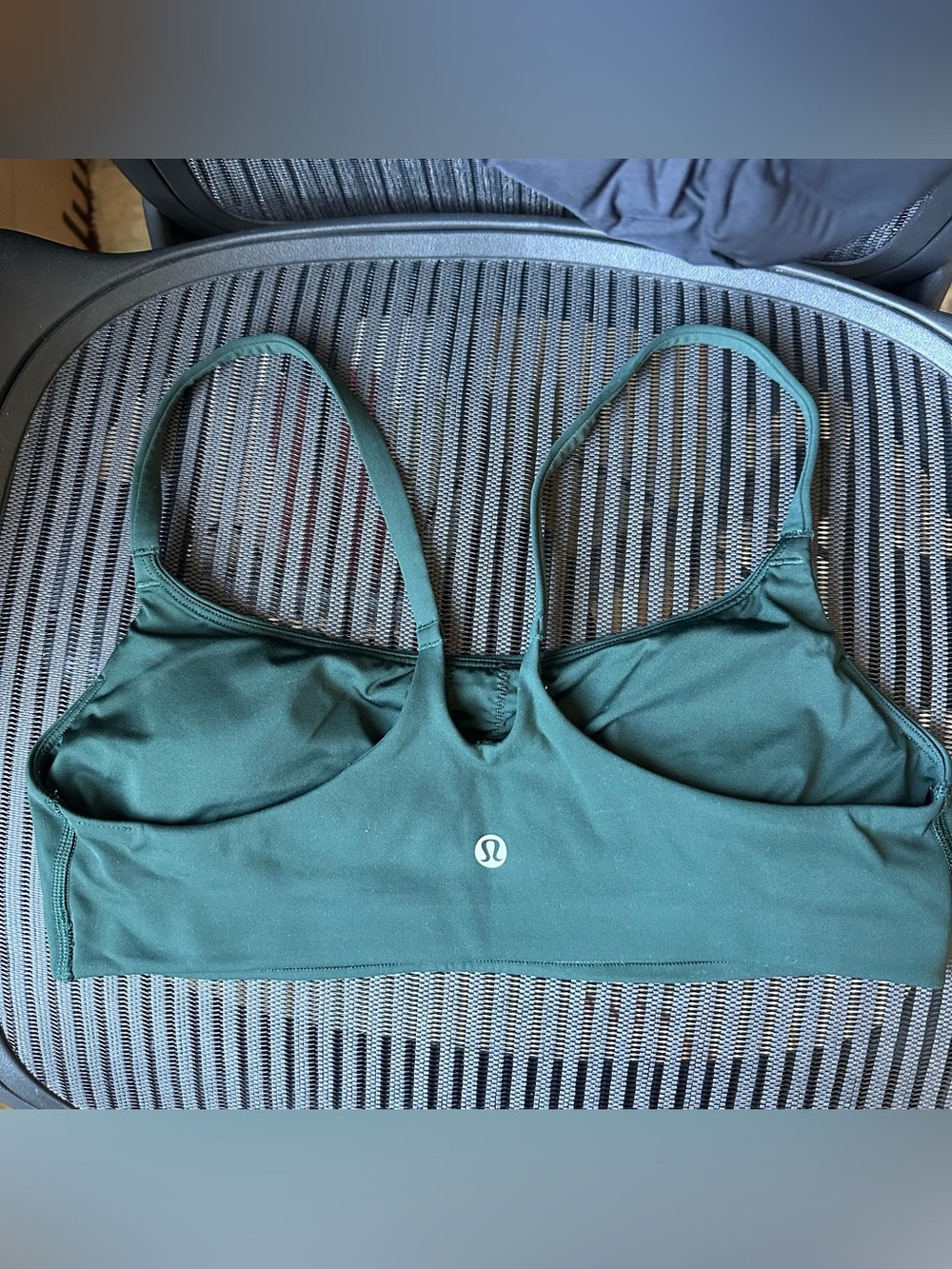 NWOT 10 Lululemon Wunder Train Strappy Racer Bra - Legacy Green Dark Forest